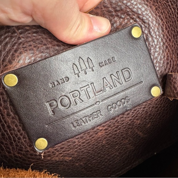 Portland Leather Goods Small Coldbrew Brown Pebbled Leather Tote Bag - Picture 10 of 13